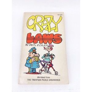 CRAZY LAWS Vintage Paperback Book By Dick Hyman Scholastic 1978 Comic Funny 70s